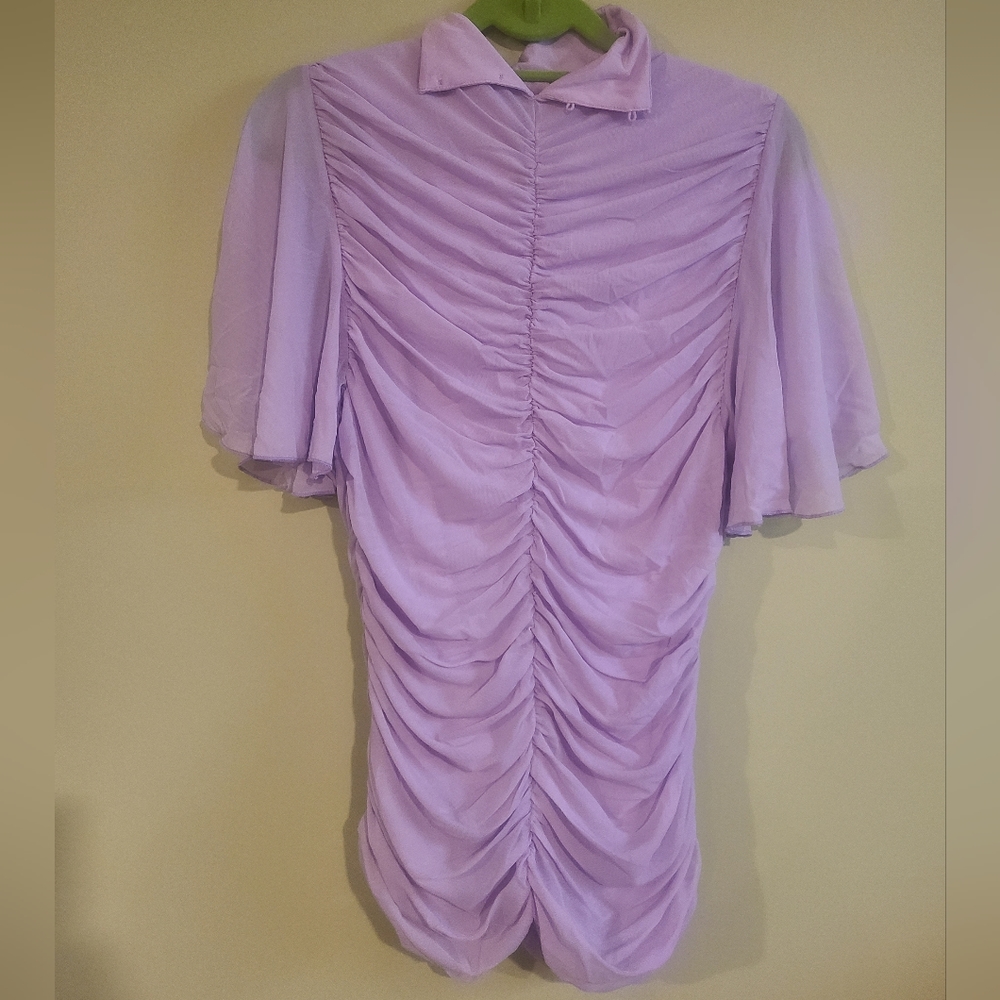 🏷3/$15🏷 Venus Purple Ruffle Layer Top - Large NW